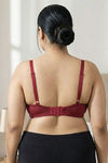 Zivame True Curv Maternity Double Layered Non Wired Full Coverage Nursing Bra - Beet Red — thumbnail 3